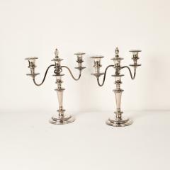 Pair of Ellis Barker Silver Plated Two Arm Candelabra England circa 1920  - 4214540