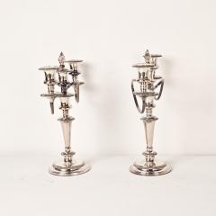 Pair of Ellis Barker Silver Plated Two Arm Candelabra England circa 1920  - 4214541