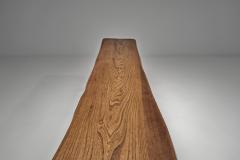 Pair of Elm Wood Benches Europe Mid 20th Century - 4604287
