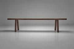 Pair of Elm Wood Benches Europe Mid 20th Century - 4611026
