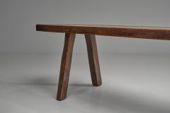Pair of Elm Wood Benches Europe Mid 20th Century - 4611027