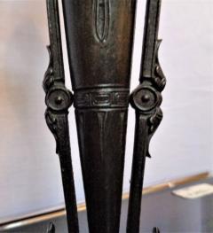 Pair of Empire 19th Century Bronze Candelabras Depicting Insects - 2980771