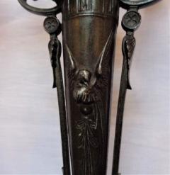 Pair of Empire 19th Century Bronze Candelabras Depicting Insects - 2980772