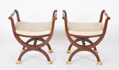 Pair of Empire French Curule Stools - 3255976