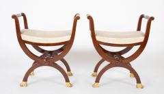 Pair of Empire French Curule Stools - 3255978