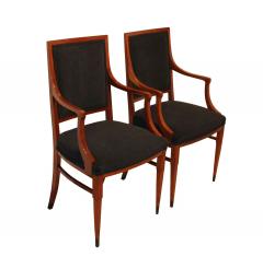 Pair of Empire Style Armchairs Solid Mahogany Austria Vienna 19th C  - 2972908