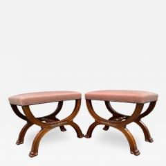 Pair of Empire Style Mahogany Benches - 3742968