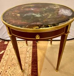 Pair of End Center or Sofa Tables Bronze Mounted Single Drawer Glass Tops - 1280740