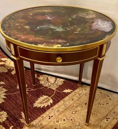 Pair of End Center or Sofa Tables Bronze Mounted Single Drawer Glass Tops - 1280742