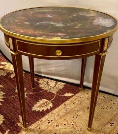 Pair of End Center or Sofa Tables Bronze Mounted Single Drawer Glass Tops - 1280743