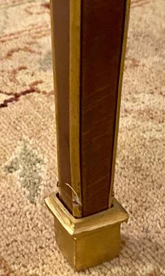 Pair of End Center or Sofa Tables Bronze Mounted Single Drawer Glass Tops - 1280747