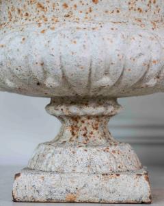 Pair of English 19th Century Cast Iron Garden Urns - 4736992