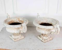 Pair of English 19th Century Cast Iron Garden Urns - 4736995