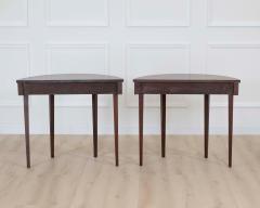 Pair of English 19th Century Demi Lune Side Tables - 4707134