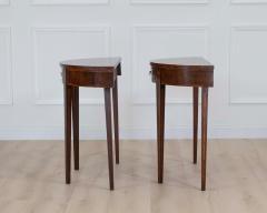 Pair of English 19th Century Demi Lune Side Tables - 4707143