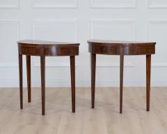 Pair of English 19th Century Demi Lune Side Tables - 4707207
