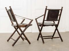 Pair of English 19th Century Folding Campaign Chairs - 1548244