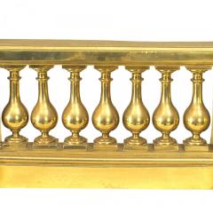 Pair of English Adam Brass Balustrade Andirons - 4201461