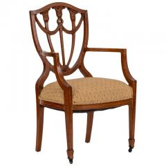 Pair of English Adam Style Shield Back Chairs - 1399772