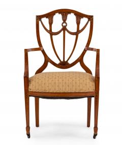 Pair of English Adam Style Shield Back Chairs - 1399773