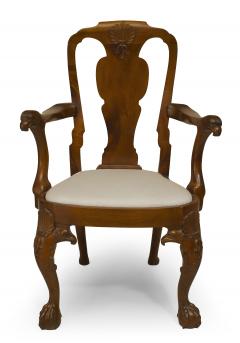 Pair of English Anglo Indian Padouk Arm Chairs - 1399778