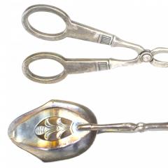Pair of English Art Deco Asparagus Tongs - 4673293