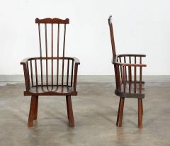 Pair of English Arts Crafts Windsor Armchairs c 1900 - 4598679