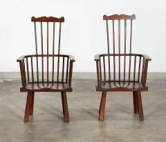 Pair of English Arts Crafts Windsor Armchairs c 1900 - 4598681