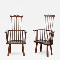Pair of English Arts Crafts Windsor Armchairs c 1900 - 4601687