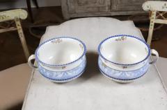 Pair of English Booths Blue and White China Bowls Produced for Harrods in London - 3441599