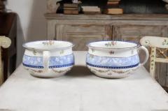 Pair of English Booths Blue and White China Bowls Produced for Harrods in London - 3441600