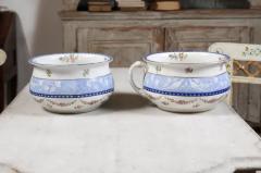 Pair of English Booths Blue and White China Bowls Produced for Harrods in London - 3441717