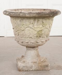 Pair of English Cast Stone Garden Urns - 1230898