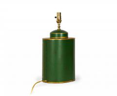 Pair of English Chinoiserie Tole Tea Caddy Table Lamps - 4170955