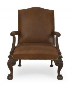Pair of English Chippendale Arm Library Chairs - 1399912