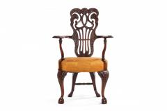 Pair of English Chippendale Mahogany Arm Chairs - 1402133
