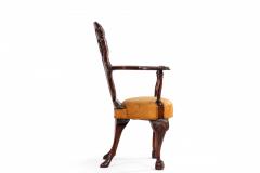 Pair of English Chippendale Mahogany Arm Chairs - 1402135