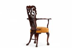 Pair of English Chippendale Mahogany Arm Chairs - 1402136