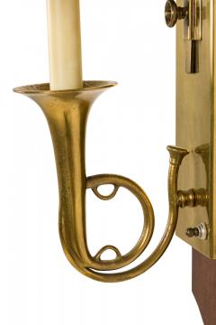 Pair of English Country Style Tole and Brass Mounted Sconces - 4666595