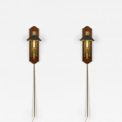 Pair of English Country Style Tole and Brass Mounted Sconces - 4729162