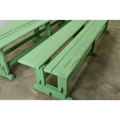 Pair of English Double Wide Garden Benches - 3697022