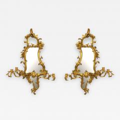 Pair of English George II Gilt Wood Wall Mirrors - 1403227