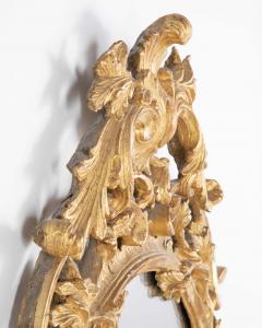 Pair of English George II Period Oval Gilt Mirrors - 4290140
