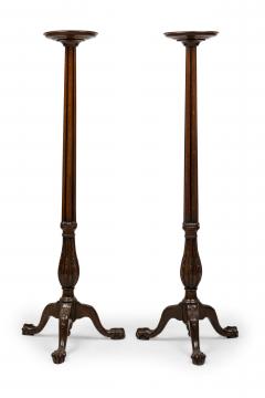Pair of English George II Style Mahogany pedestals - 4655994