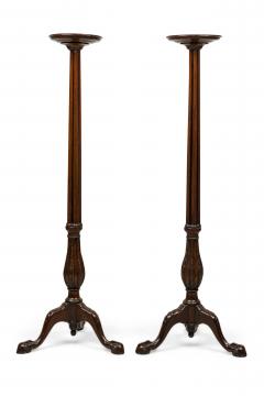Pair of English George II Style Mahogany pedestals - 4655995