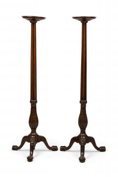 Pair of English George II Style Mahogany pedestals - 4655996