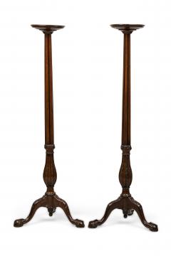 Pair of English George II Style Mahogany pedestals - 4655997