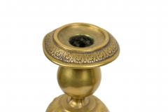 Pair of English Georgian Brass Candle Holder - 4517503