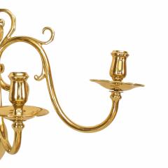 Pair of English Georgian Brass Wall Sconces - 4666105