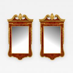 Pair of English Georgian Chinoiserie Decorated Wall Mirrors - 745059